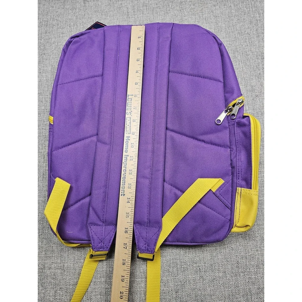 LSU Tigers Backpack NCAA College Book Bag MightyMac Sports Polyester School Bag